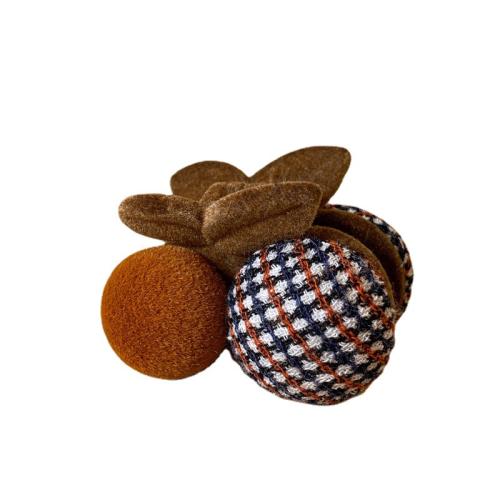 フラシ天 バンスクリップ, とともに ベロア, チェリー, ハンドメイド, 韓国風 & 女性用, 無色, 45mm, 売り手 パソコン