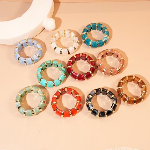 Acrylic Bracelets, Zinc Alloy, with Acrylic, gold color plated, fashion jewelry 