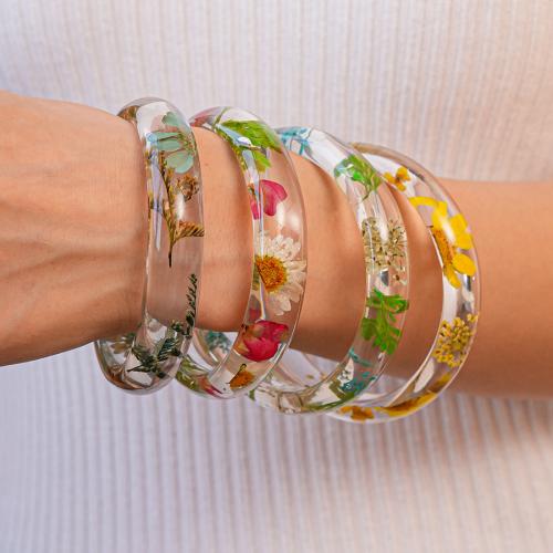 Acrylic Bracelets, Zinc Alloy, with Resin, gold color plated, fashion jewelry 