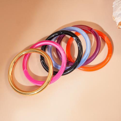 Acrylic Bangle, gold color plated, fashion jewelry 