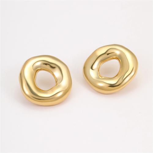 Boucle en acier inoxydable, Acier inoxydable 304, Rond, Placage, bijoux de mode & pour femme & creux, plus de couleurs à choisir, Vendu par paire