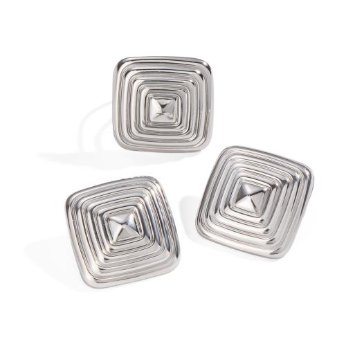 Parures de bijoux en acier inoxydable, Acier inoxydable 304, cadre, Placage, bijoux de mode & styles différents pour le choix & pour femme, argent, Vendu par PC