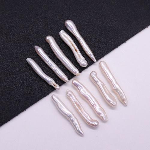 Perles nacres sans trou de culture d'eau douce, perle d'eau douce cultivée, Baroque, DIY & aucun trou, blanc - Vendu par PC