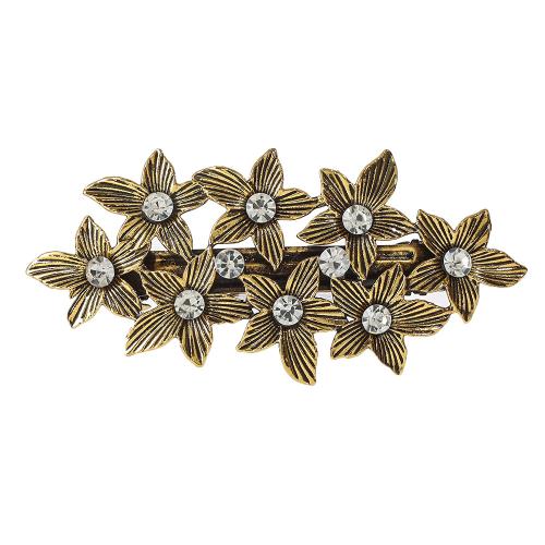 Pinces à cheveux Snap, alliage de zinc, avec strass, Placage, styles différents pour le choix & avec strass, plus de couleurs à choisir, Vendu par PC