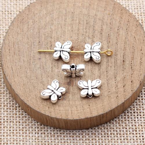 Perles animaux en alliage de zinc, papillon, Placage, DIY, plus de couleurs à choisir Vendu par sac