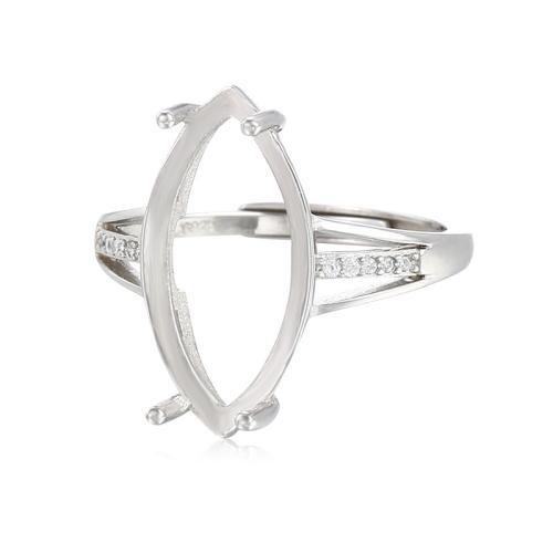 Sterling Silver Ring Mounting, 925 Sterling Silver, Horse Eye, DIY US Ring [