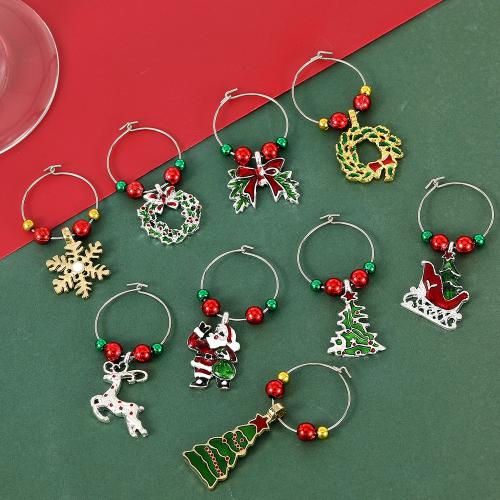 Rond de Serviette, alliage de zinc, Placage, Conception de Noël & styles différents pour le choix & émail, Vendu par PC