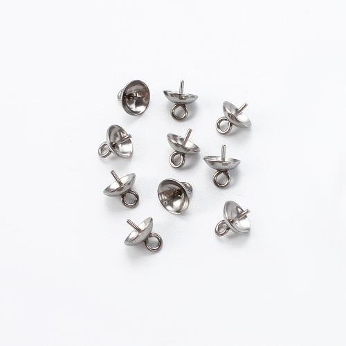 Stainless Steel Peg Bail, 304 Stainless Steel, silver color plated, DIY, silver color [