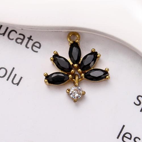 Strass Messing Anhänger, plattiert, DIY & mit Strass, goldfarben, 15.69x3.75x17.17mm, verkauft von PC