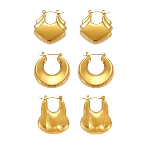 Boucle d'oreille en acier inoxydable Dangle, Acier inoxydable 304, Placage, bijoux de mode & styles différents pour le choix & pour femme, plus de couleurs à choisir, Vendu par paire