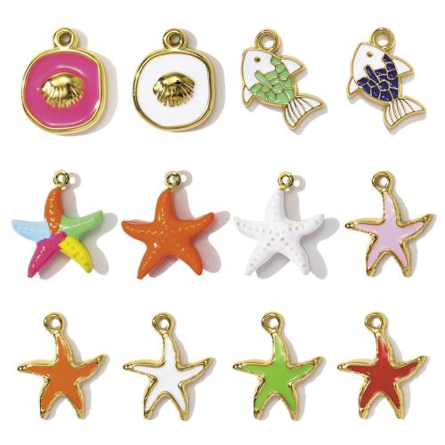 Emaille Edelstahl Anhänger, 304 Edelstahl, plattiert, DIY, keine, 3PCs/Tasche, verkauft von Tasche