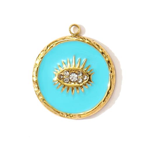 Emaille Edelstahl Anhänger, 304 Edelstahl, plattiert, DIY & mit Strass, keine, 3PCs/Tasche, verkauft von Tasche