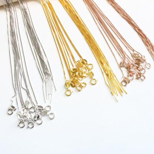 Collier en argent sterling chaîne, Argent sterling 925, DIY & normes différentes pour le choix & chaîne de boîte, plus de couleurs à choisir, Vendu par PC[