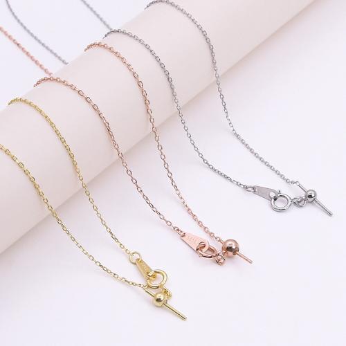 Collier en argent sterling chaîne, Argent sterling 925, Chaîne transversale & DIY & normes différentes pour le choix, plus de couleurs à choisir, Vendu par PC