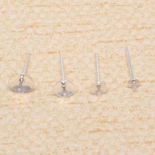 Pendiente de aguja de plata del rey, Plata de ley 925, Bricolaje & diverso tamaño para la opción, más colores para la opción, Vendido por Par[