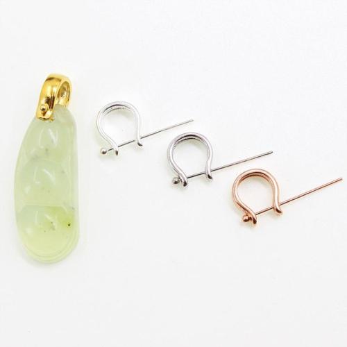 Sterlingsilber Kneifen Schlaufe, 925er Sterling Silber, DIY & verschiedene Größen vorhanden, keine, verkauft von PC[