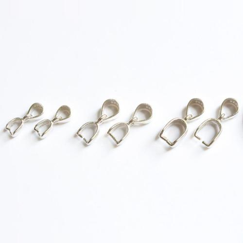 Sterlingsilber Kneifen Schlaufe, 925er Sterling Silber, DIY & verschiedene Größen vorhanden, keine, verkauft von PC[