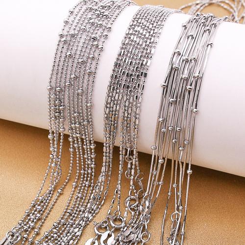 Collier en argent sterling chaîne, Argent sterling 925, DIY & styles différents pour le choix, Vendu par PC