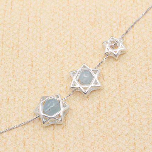 Perles intercalaires en argent , Argent sterling 925, Hexagram, DIY & normes différentes pour le choix, argent, Vendu par PC