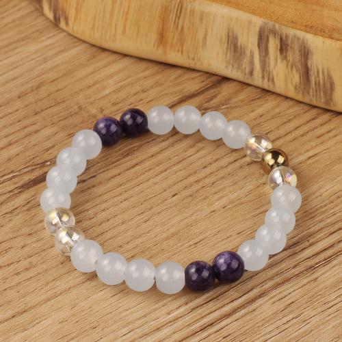 Bracelet aigue marine, aigue-marine, Placage de couleur d'or, bijoux de mode, plus de couleurs à choisir, Vendu par PC