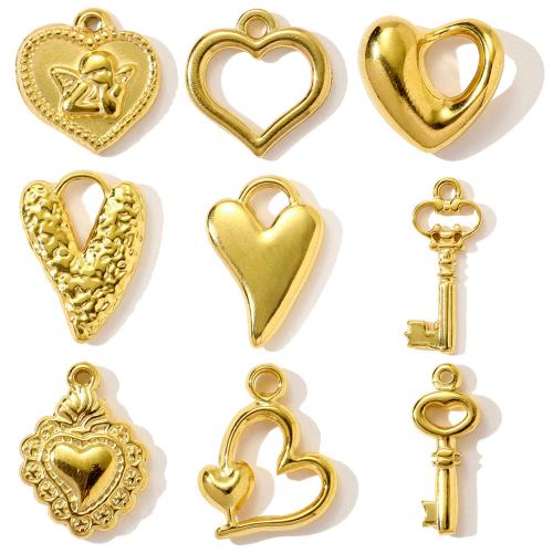 Stainless Steel Pendants, 304 Stainless Steel, plated, DIY & hollow 