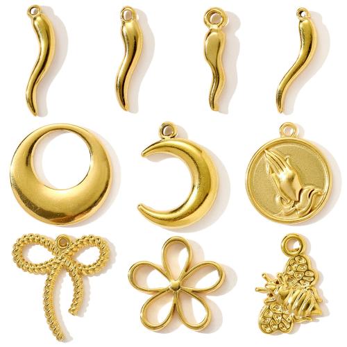 Stainless Steel Pendants, 304 Stainless Steel, plated, DIY 