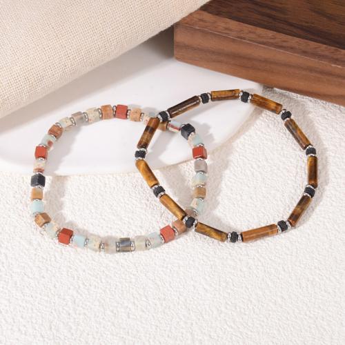 pierre gemme bracelet, fait à la main, unisexe & styles différents pour le choix, Diamètre inté Environ 60mm, Vendu par PC