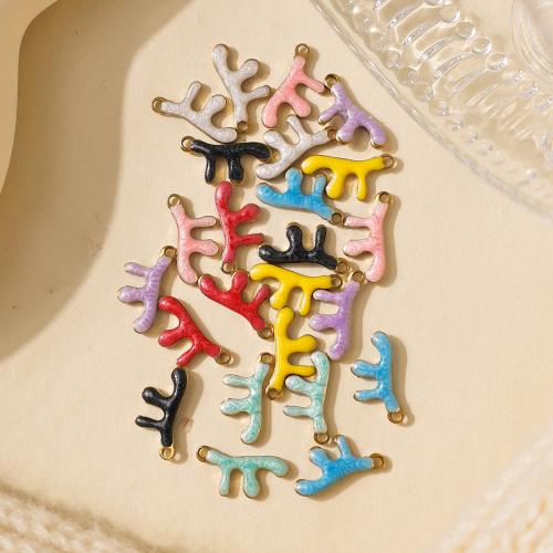 Emaille Edelstahl Anhänger, 304 Edelstahl, plattiert, DIY, keine, 100PCs/Tasche, verkauft von Tasche