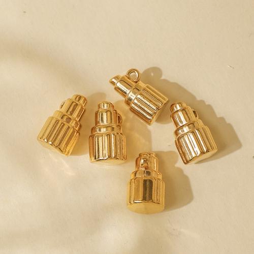 Stainless Steel Pendants, 304 Stainless Steel, Lipstick, gold color plated, DIY, golden 
