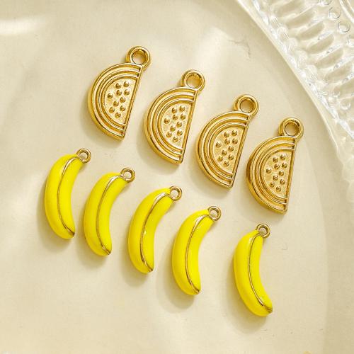 Stainless Steel Pendants, 304 Stainless Steel, Fruit, plated, DIY 