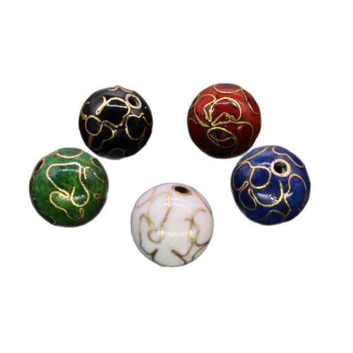 Enamel Brass Beads, plated, DIY 