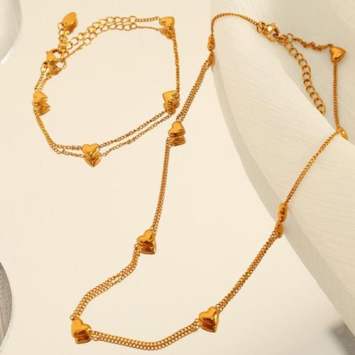 Fashion Stainless Steel Jewelry Sets, 304 Stainless Steel, plated, fashion jewelry & for woman [