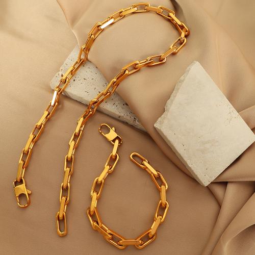 Parures de bijoux en acier inoxydable, Acier inoxydable 304, Placage, bijoux de mode & unisexe & styles différents pour le choix, doré, Vendu par PC