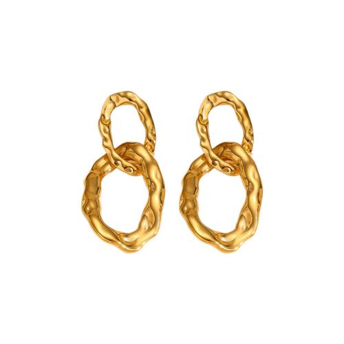 Boucle d'oreille goutte inox, Acier inoxydable 304, Placage, styles différents pour le choix & pour femme & creux, doré, Vendu par paire