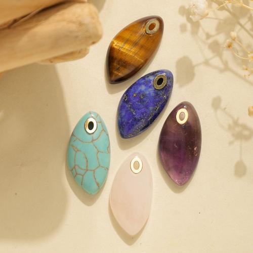 Pendentif bijoux de pierre gemme, Pierre naturelle, avec Acier inoxydable 304, DIY, plus de couleurs à choisir Vendu par sac