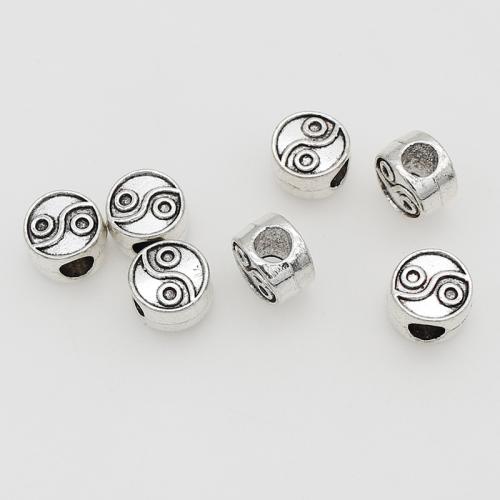 Perles intercalaires en alliage de zinc, Placage de couleur argentée, DIY Diamètre inté Environ 5mm Vendu par sac[