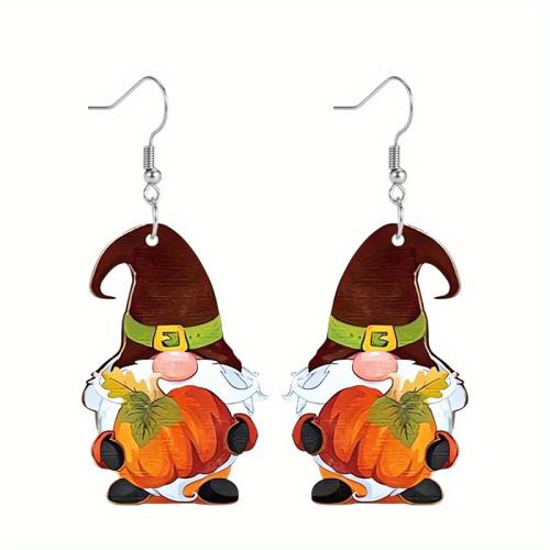 Boucle d'oreille de goutte acrylique, Impression, bijoux de mode, plus de couleurs à choisir, Vendu par paire[