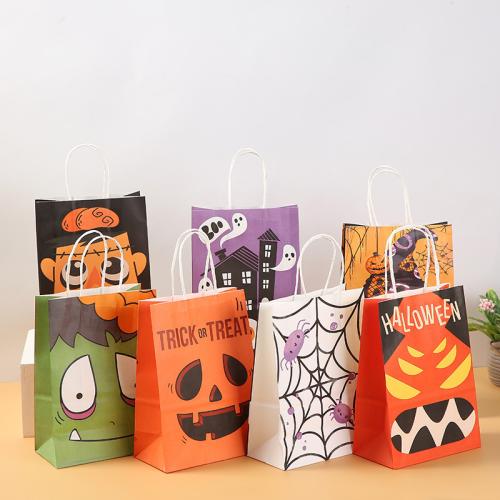 Kraft Sac de cadeau, Impression, Halloween Design & modèles différents pour le choix Vendu par PC