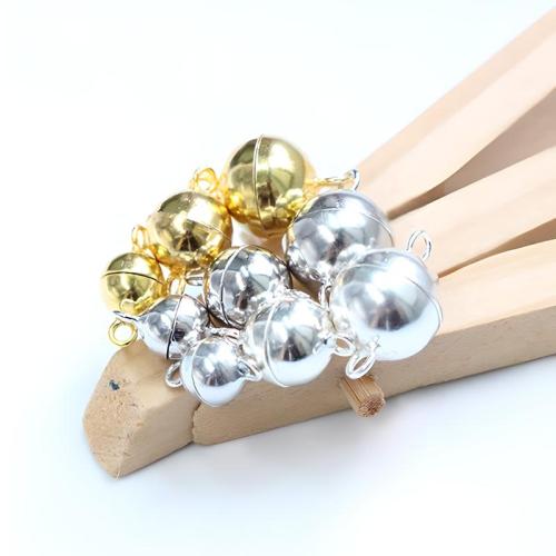 Sterling Silver Magnetic Clasp, 925 Sterling Silver, Round, DIY 