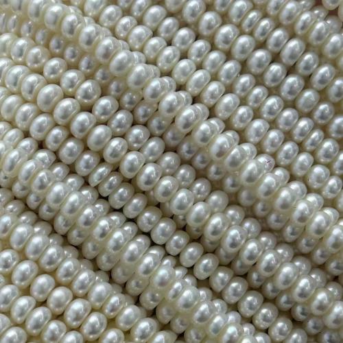 Naturel d'eau douce perles, perle d'eau douce cultivée, Plat rond, DIY, plus de couleurs à choisir, 4-5mm cm, Vendu par brin