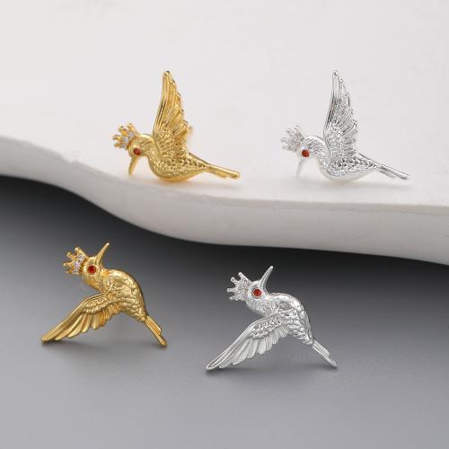 Strass boucle en laiton, Placage, bijoux de mode & avec strass, plus de couleurs à choisir, Vendu par paire