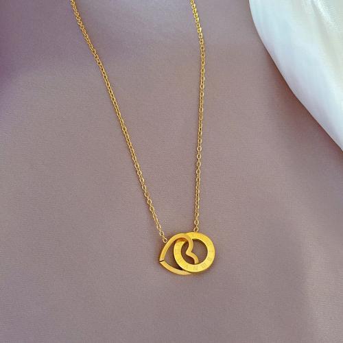 Collier de bijoux de titane, Acier titane, Placage ionique sous vide, bijoux de mode & pour femme & creux, plus de couleurs à choisir Environ 21-50 cm, Vendu par PC