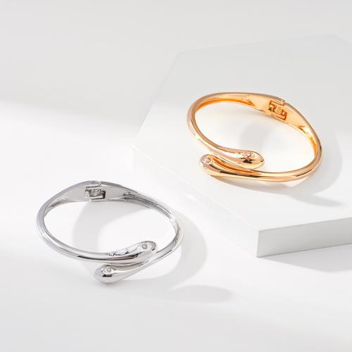 Fashion Zinc Alloy Bangle, plated, fashion jewelry & for woman & with rhinestone 