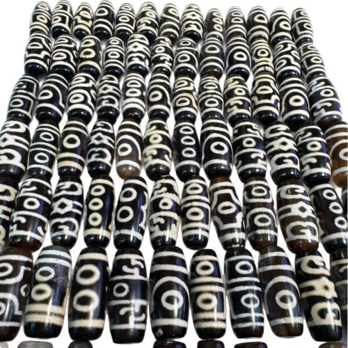 Natural Tibetan Agate Dzi Beads, random style & mixed pattern & DIY, 30mm 