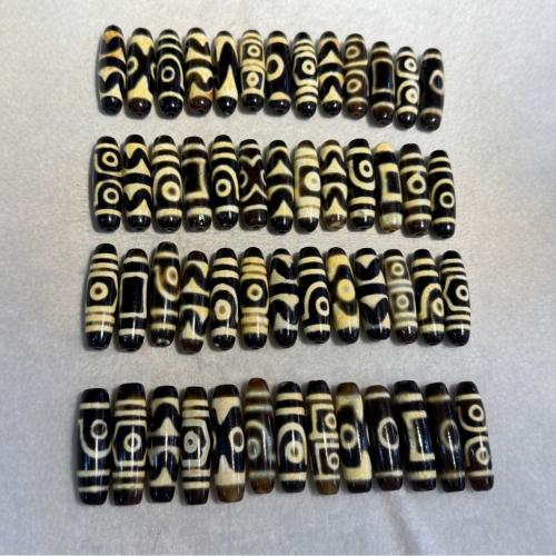 Natural Tibetan Agate Dzi Beads, random style & mixed pattern & DIY 