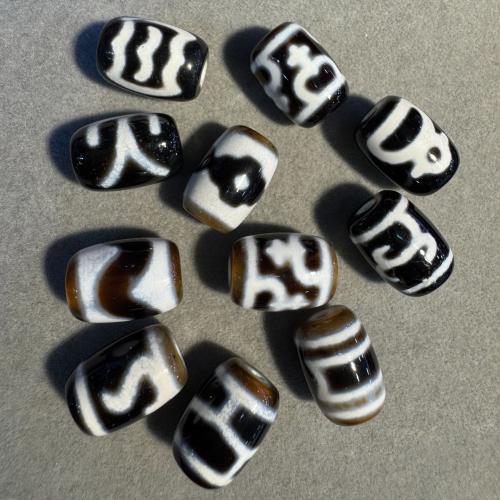 Natural Tibetan Agate Dzi Beads, random style & mixed pattern & DIY 
