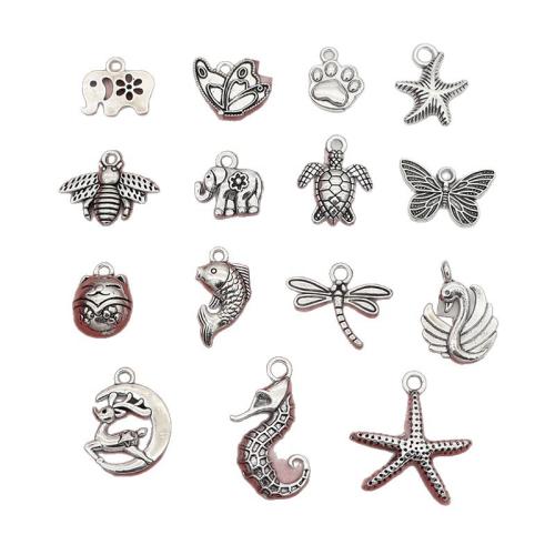 Zinc Alloy Animal Pendants, silver color plated, DIY, antique silver color 