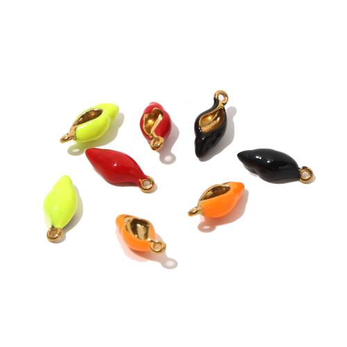 Emaille Edelstahl Anhänger, 304 Edelstahl, Strandschnecke, plattiert, DIY, keine, 10PCs/Tasche, verkauft von Tasche