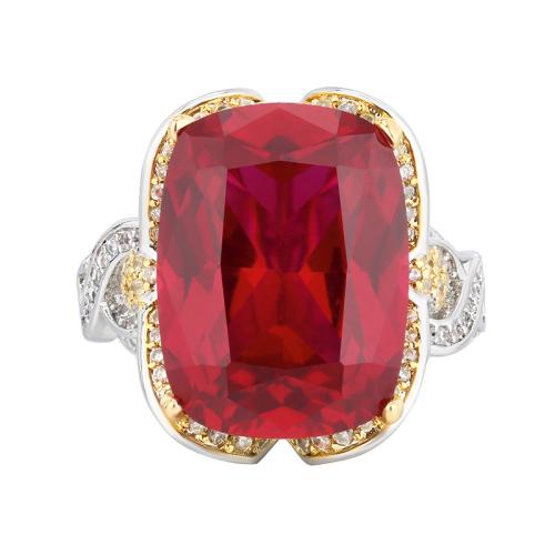 Messingring mit Strass , Messing, goldfarben plattiert, für Frau & hohl, keine, verkauft von PC