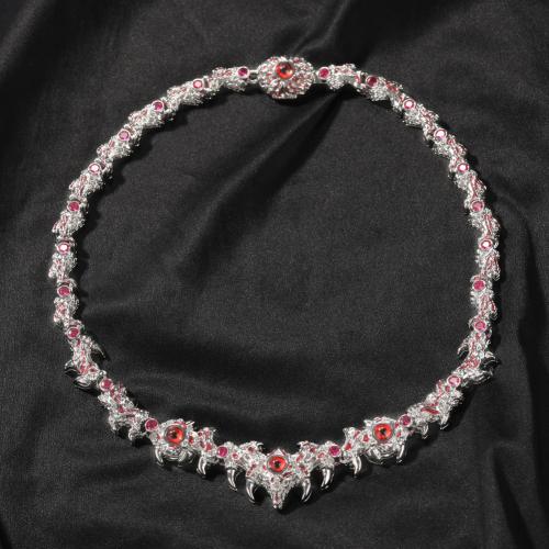 Латунь Ожерелье, Другое покрытие, разный размер для выбора & инкрустированное микро кубического циркония & Мужский, продается PC